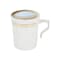 Smarty Had A Party 8 oz. White with Gold Edge Rim Round Plastic Coffee Mugs (120 Mugs), 120PK 6934-WHG-CASE - alternate 4